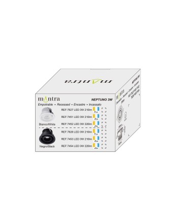 NEPTUNO * MINI EMPOTRABLE BASC. 3W 4000K BLANCO